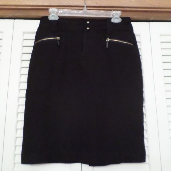 Ralph Lauren Dresses & Skirts - RALPH LAUREN BLACK STRETCH DENIM SKIRT - EUC